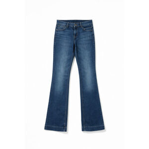 Massimo Dutti Mid-Rise Flare Jeans Size 34 Medium Blue Plus Size